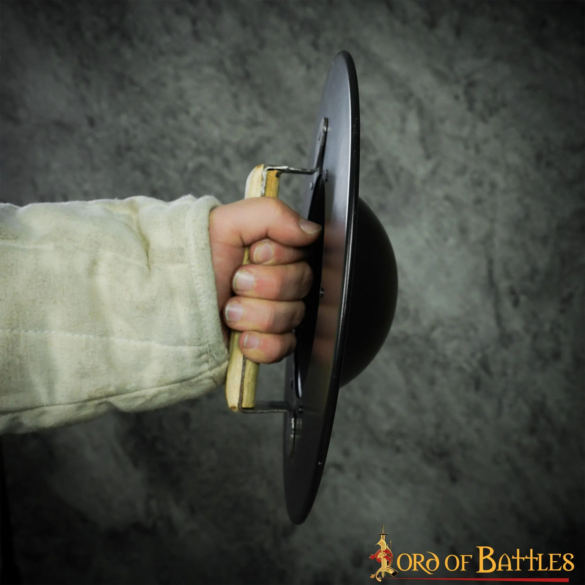 Medieval Fencing Blackened Buckler Functional Steel Shield - Image 6