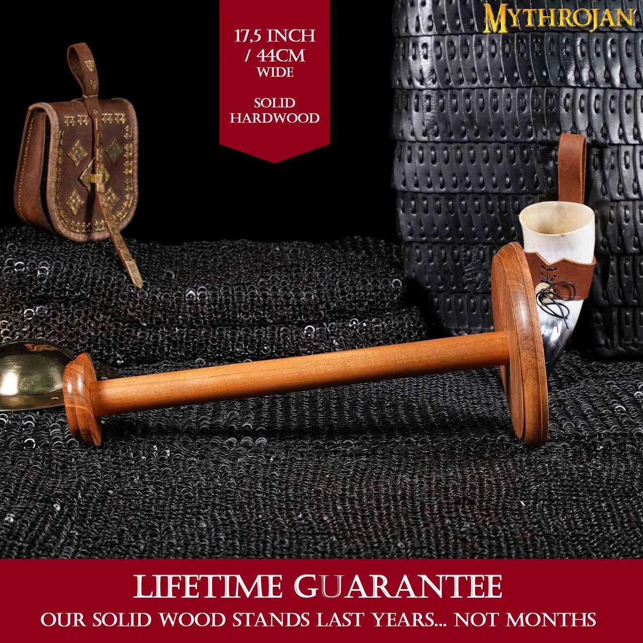 Mythrojan Medieval Wooden Helmet Stand - Image 5