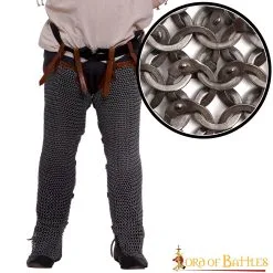 Chainmail Leggings Chausses Steel Alternating Flat Rings And Wedge Rivets