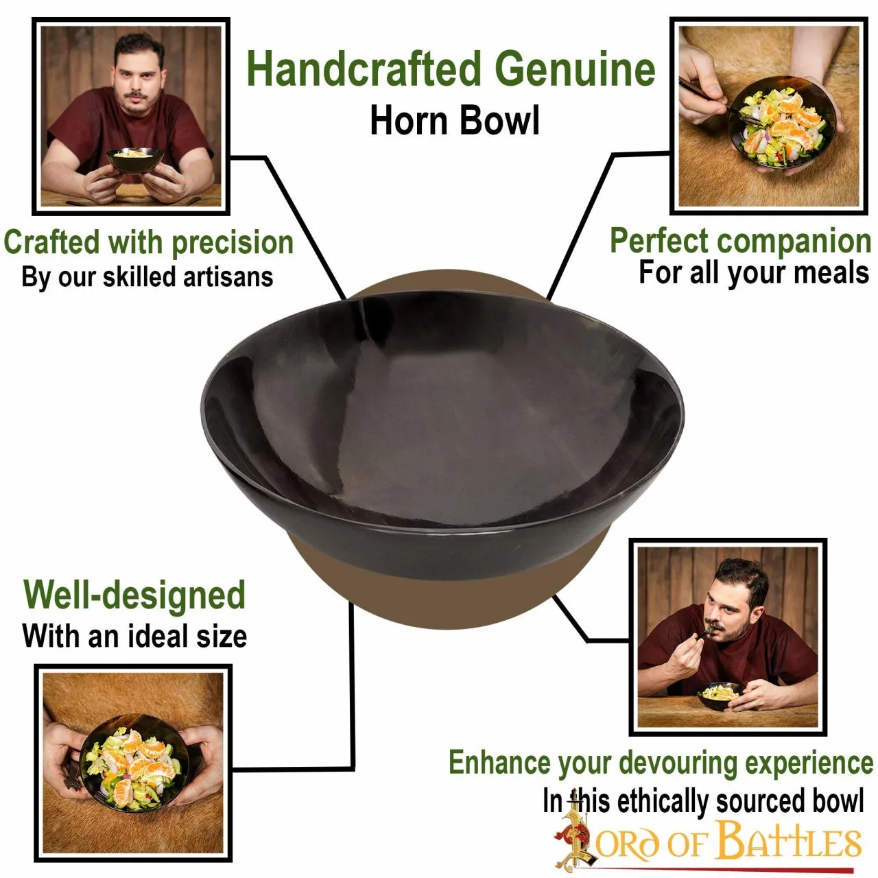 Viking Feast Genuine Horn Bowl Handcrafted Genuine Horn Accessory - Image 4