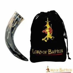 Medieval Viking Drinking Horn With Charred Specks Handcrafted Genuine Ox Horn