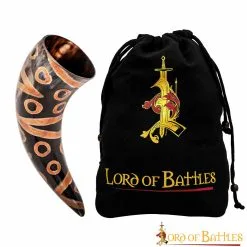 Drinking Horn With Charred Specks Handcrafted Genuine Ox Horn