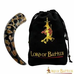 Medieval Viking Drinking Horn With Burnt Design Handcrafted Genuine Ox Horn