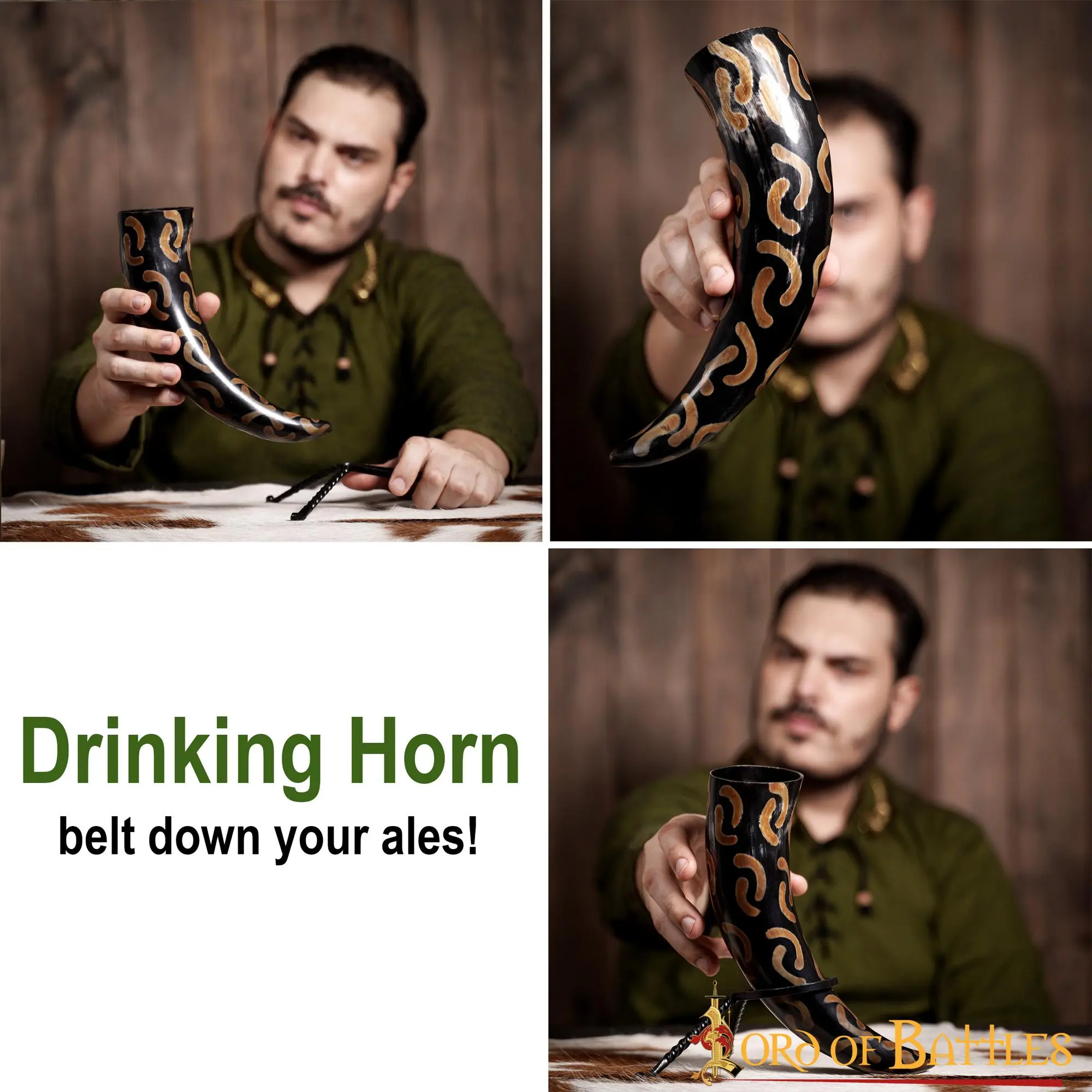 The Charred Crescents Drinking Horn Handcrafted From Genuine Ox Horn - Image 5