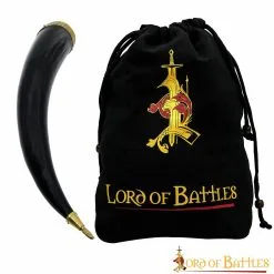 Medieval Viking Drinking Horn With Brass Fittings Handcrafted Genuine Ox Horn