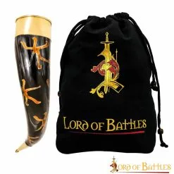 Drinking Horn With Pure Brass Fittings Handcrafted Genuine Ox Horn