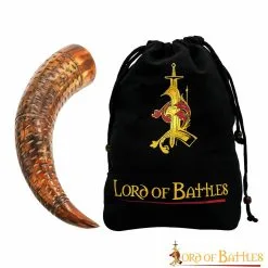 Medieval Viking Drinking Horn With Engraved Specs Handcrafted Genuine Ox Horn