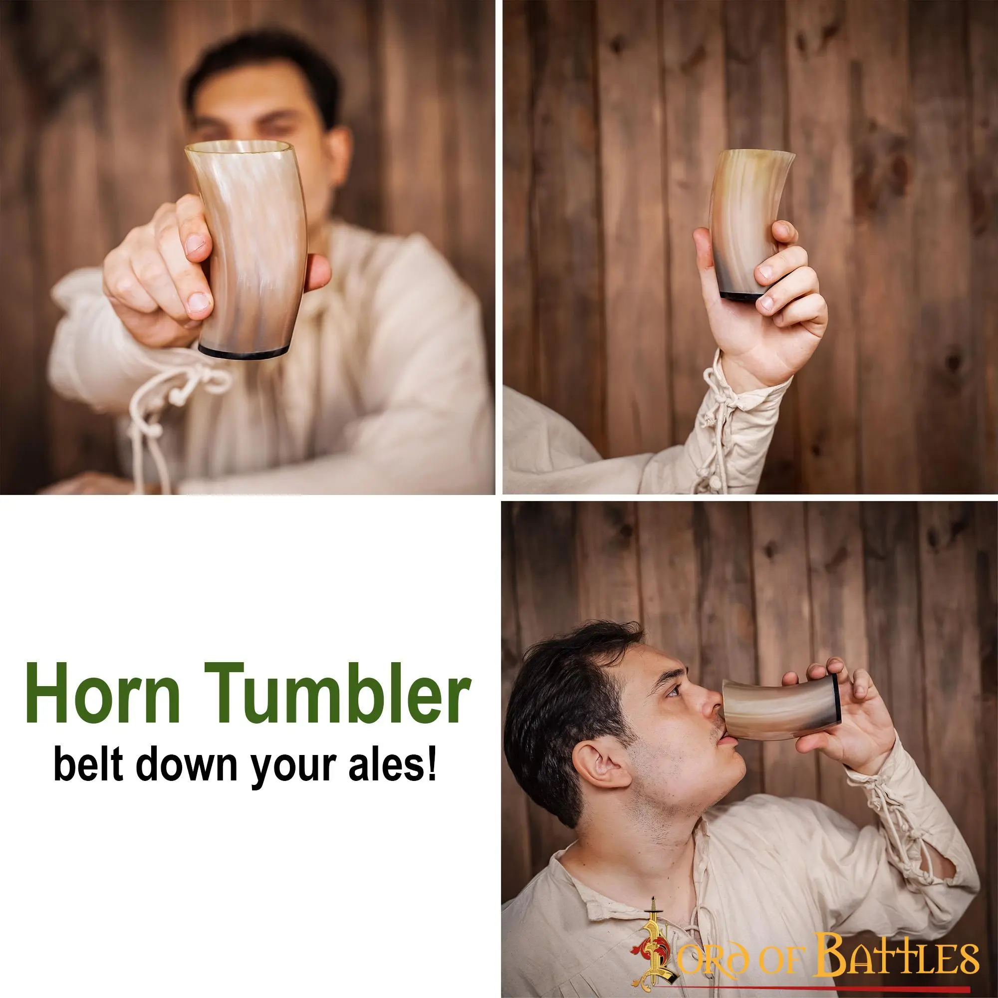 Medieval Viking Horn Tumbler Beer Mug Handcrafted Genuine Ox Horn - Image 5