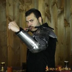 Late Medieval Arm Armor Set With Pauldrons And Arm Harness 16 Gauge