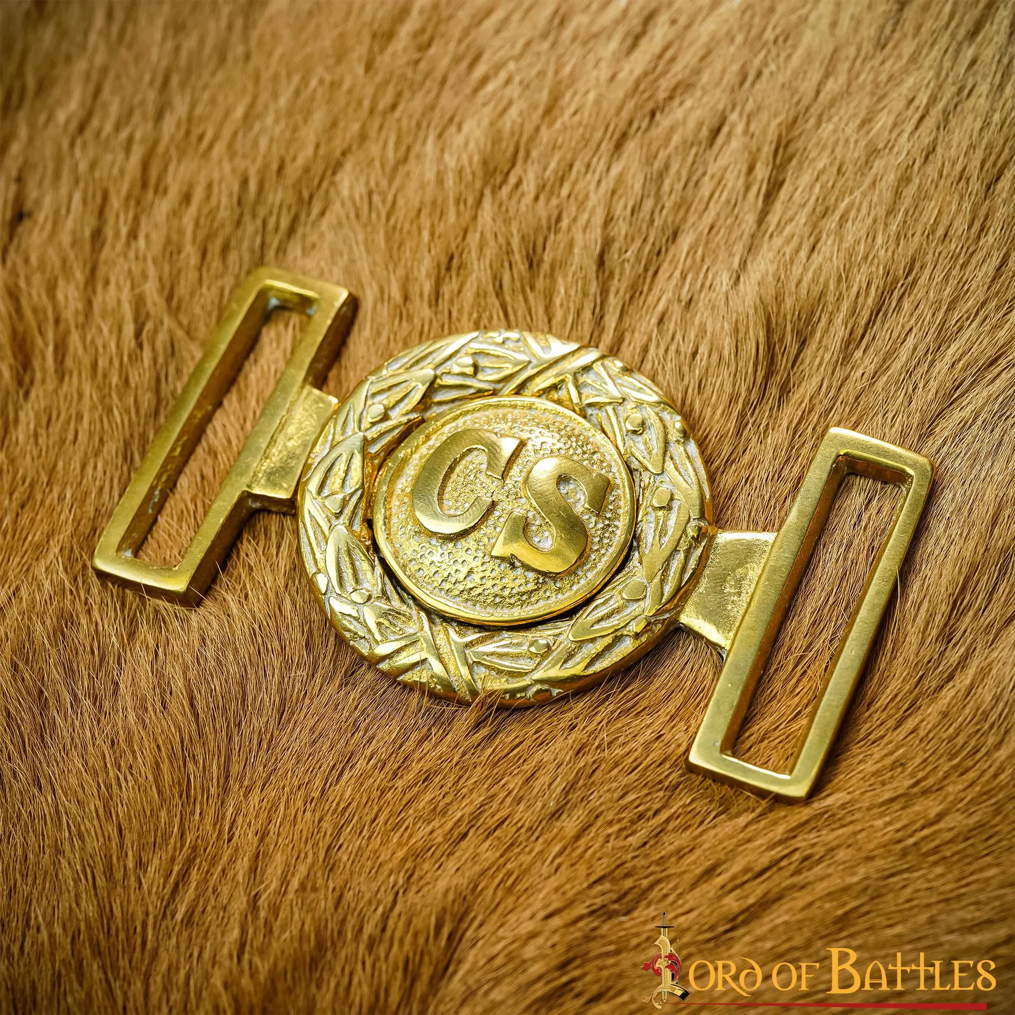 Civil War Confederate Officers Brass Belt Buckle - Image 6