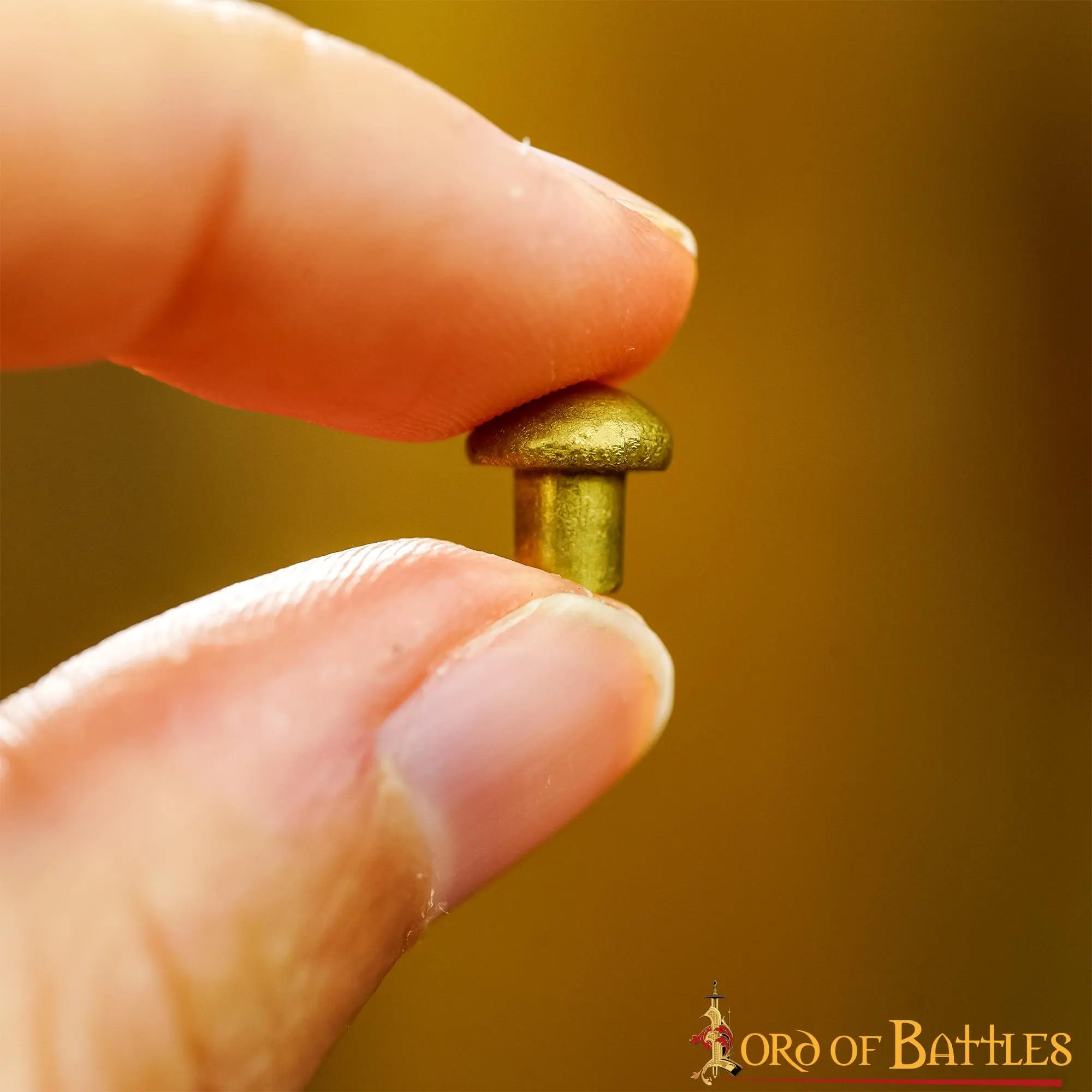 Pure Brass Small Mushroom Head Rivets Set Of 25 - Image 5