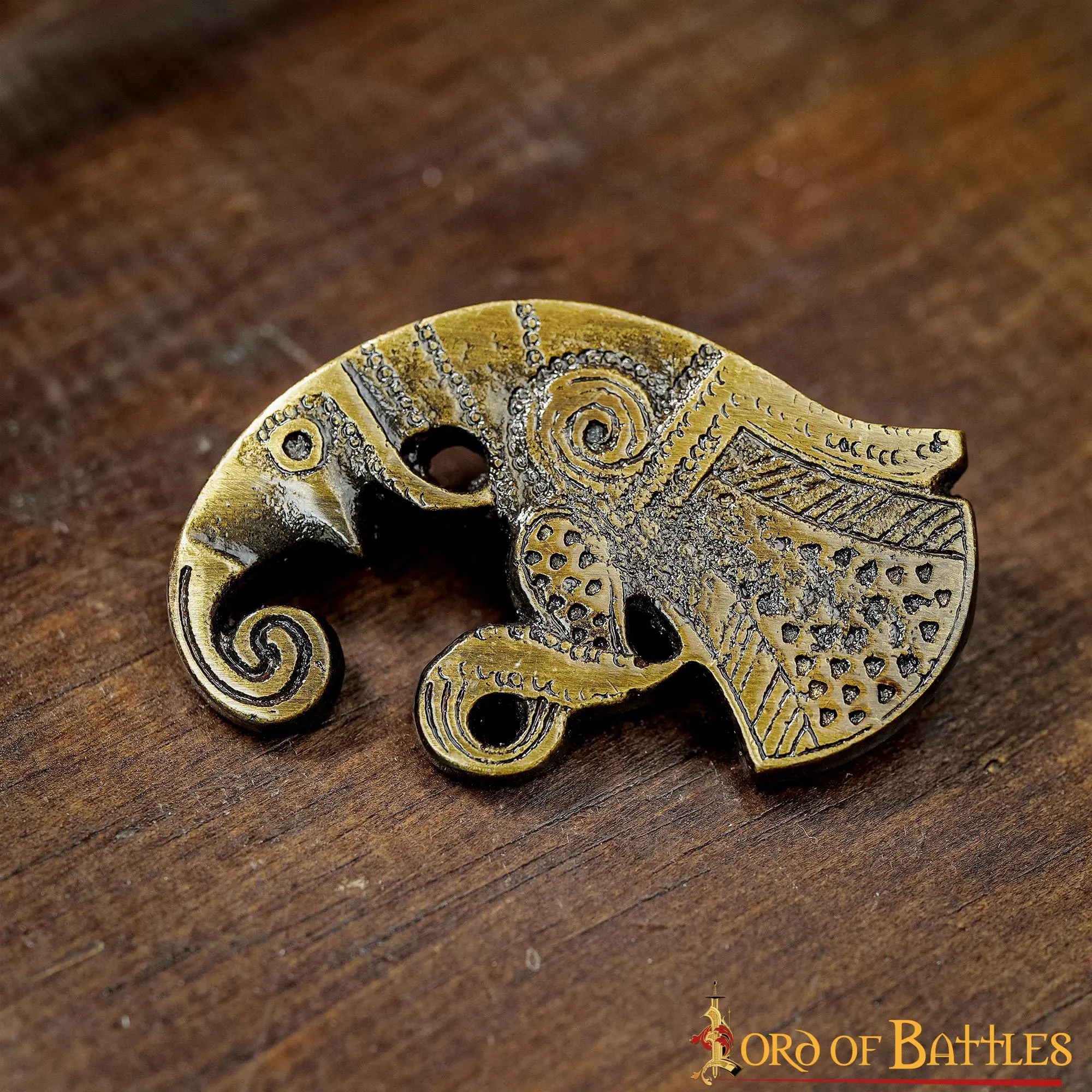 Antique Brass Ravens Paired Mounts Leather And Clothing Accessory - Image 6