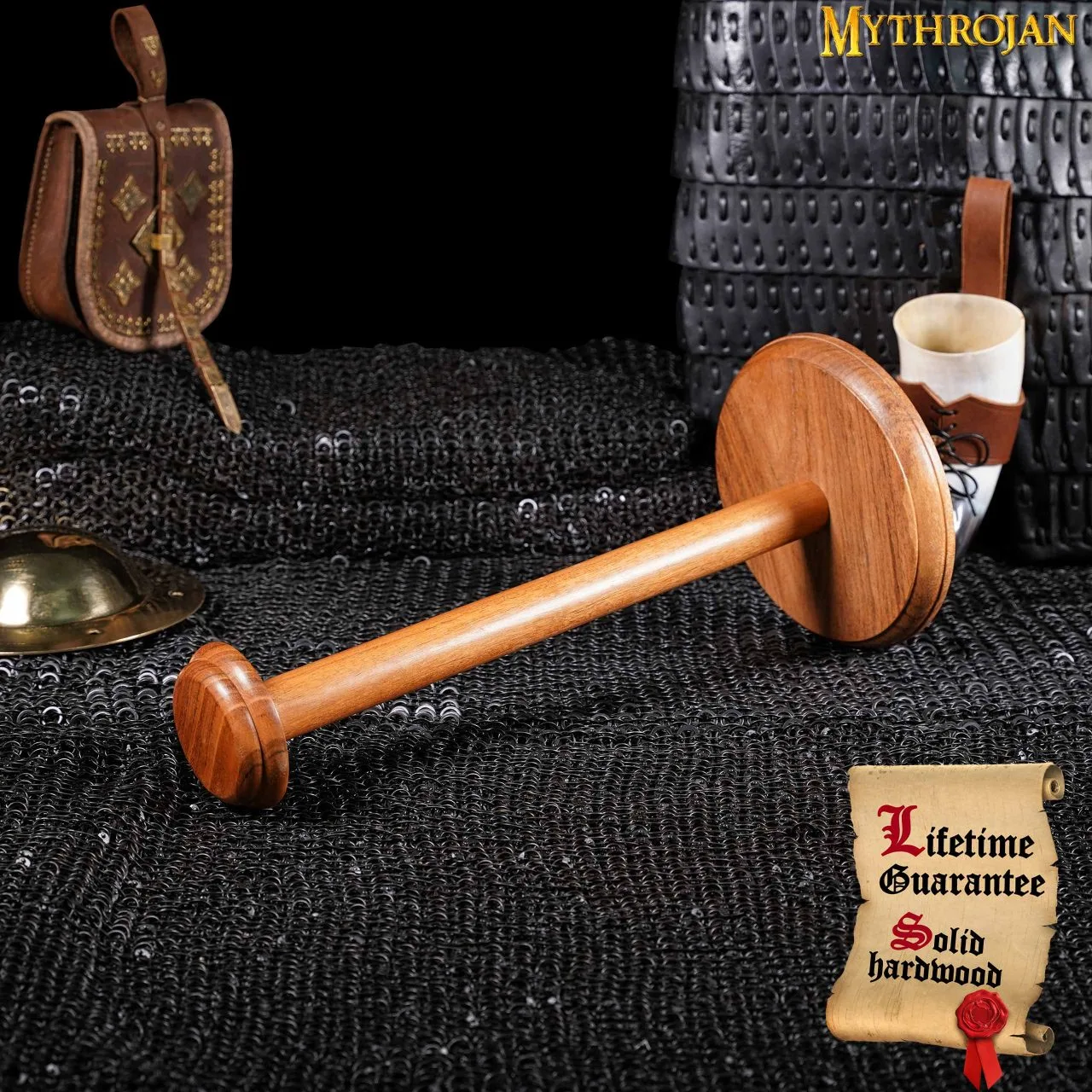 Mythrojan Medieval Wooden Helmet Stand - Image 4
