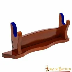 Single Tier Handcrafted Genuine Hardwood Sword And Axe Stand