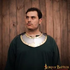 Hussar Gorget Plate Armour With Brass Fitting 16 Gauge