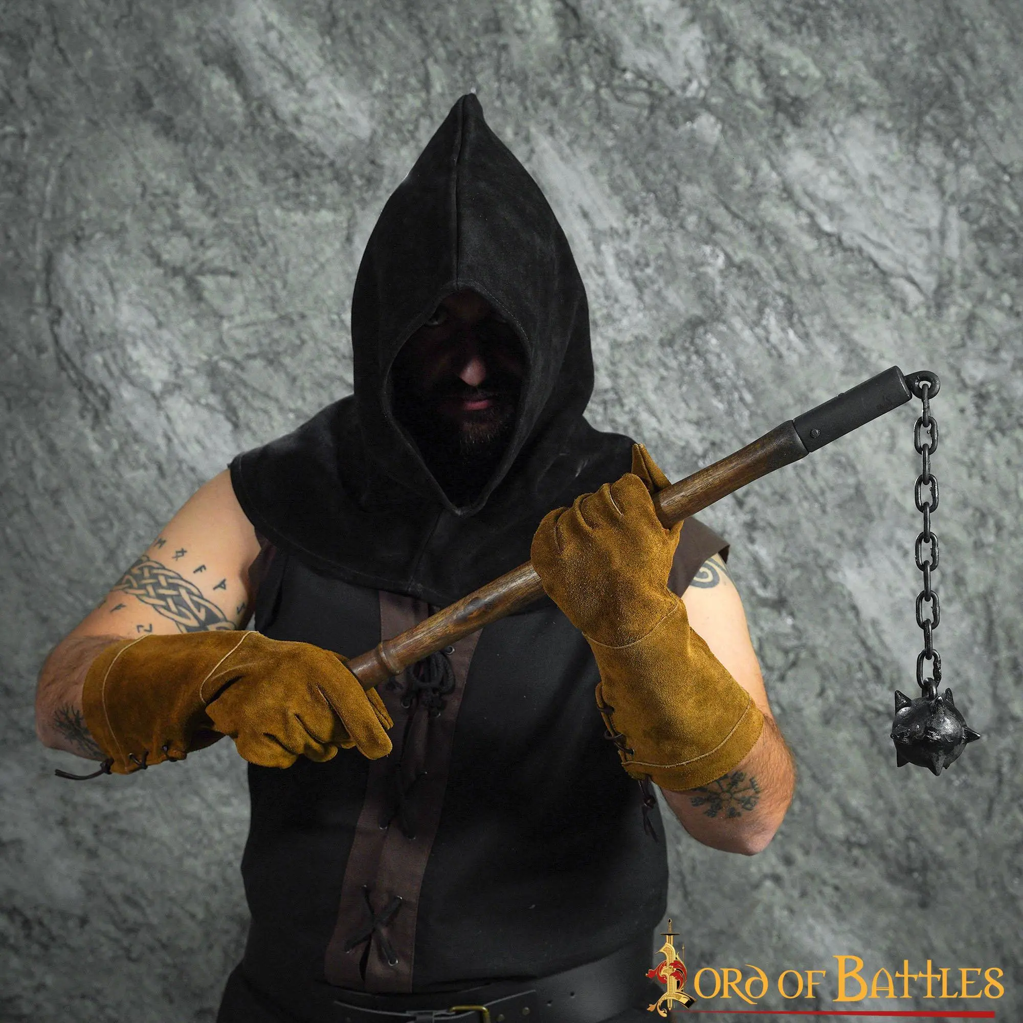 Late Medieval Spiked Ball Flail For Historical Reenactments - Image 6