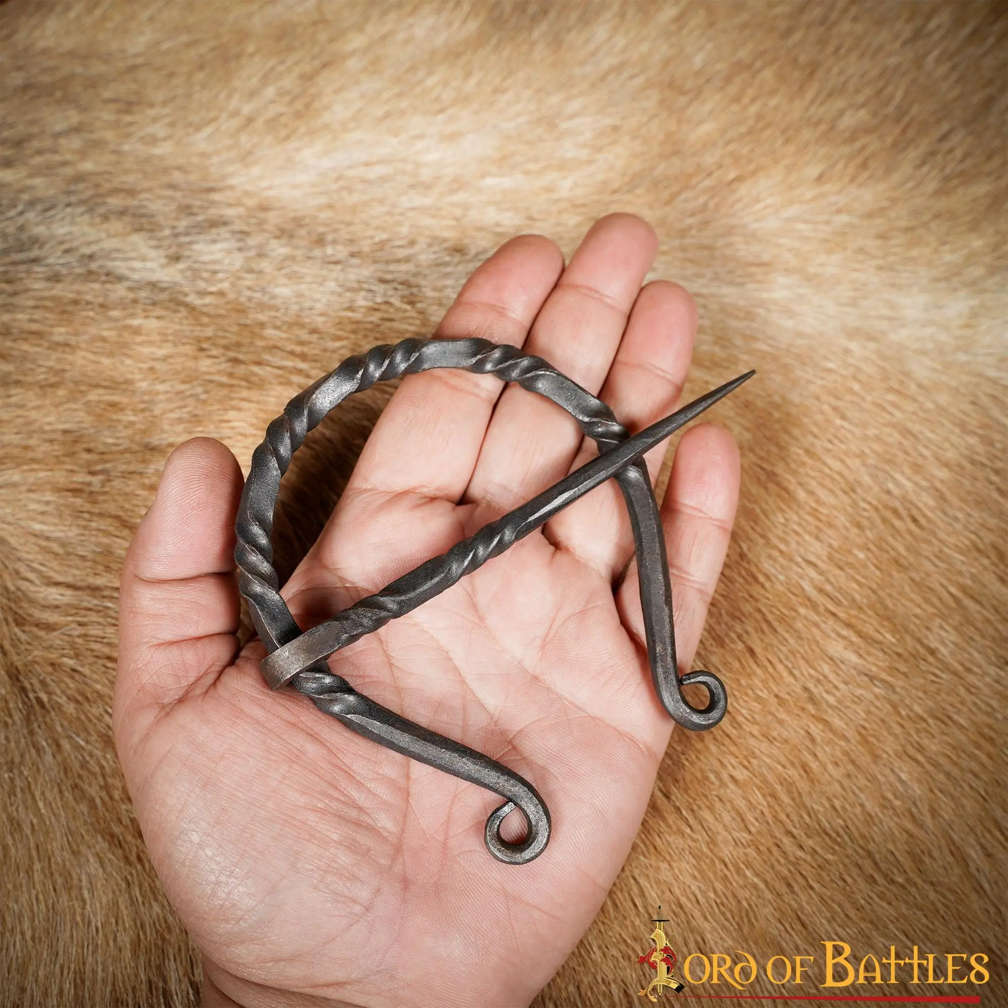 10th C Viking Sword With Antiqued Steel Blade And Leather Scabbard - Image 5