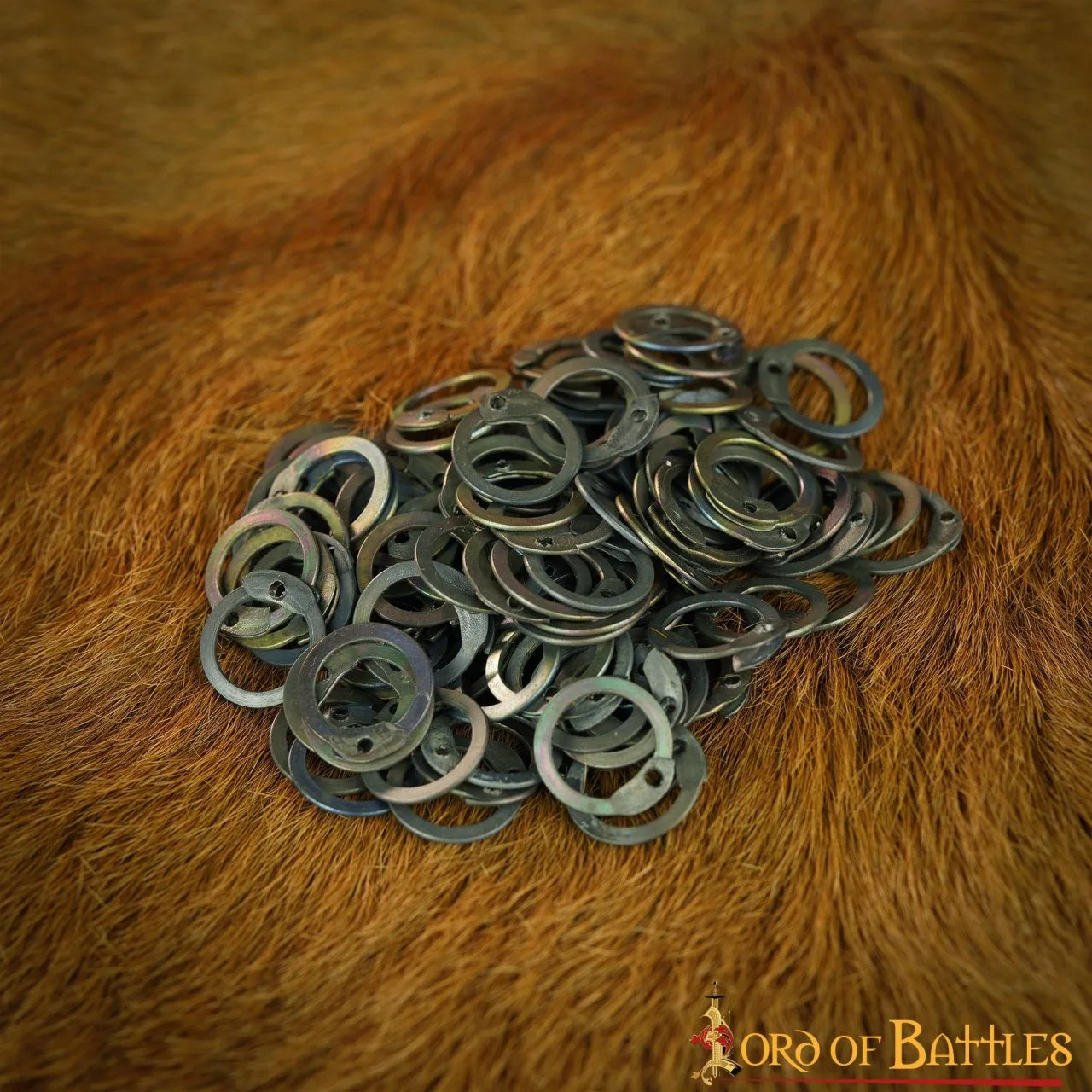 Loose Titanium Flat Rings With Dome Rivets DIY Chainmail Armor