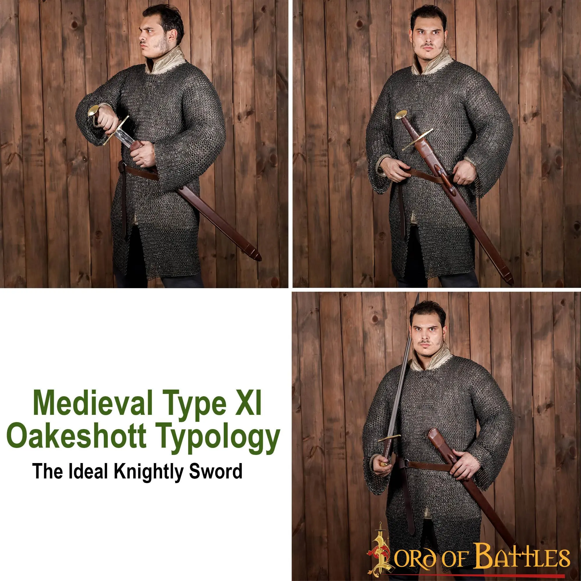 Medieval Type XI Oakeshott Typology Sword With Leather Scabbard - Image 5