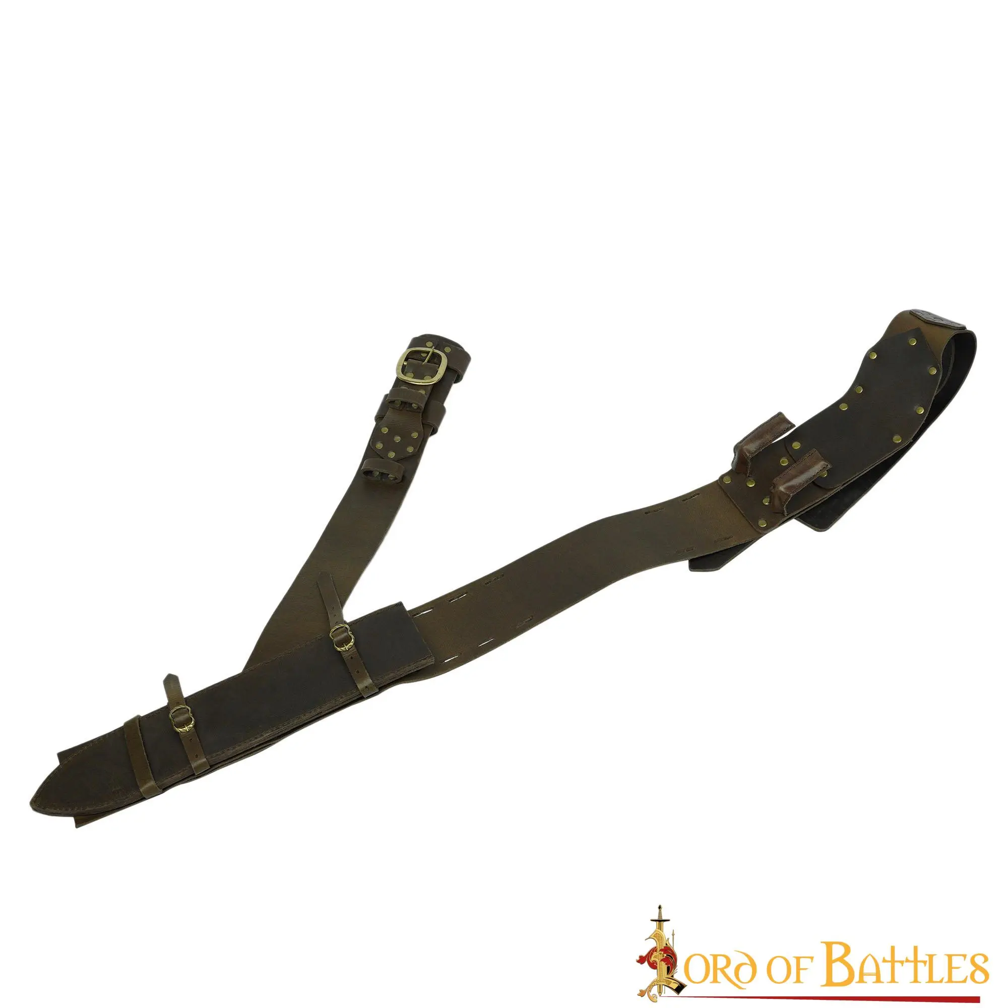 Medieval Back Hanger Baldric Genuine Leather Sword Sheath - Image 2