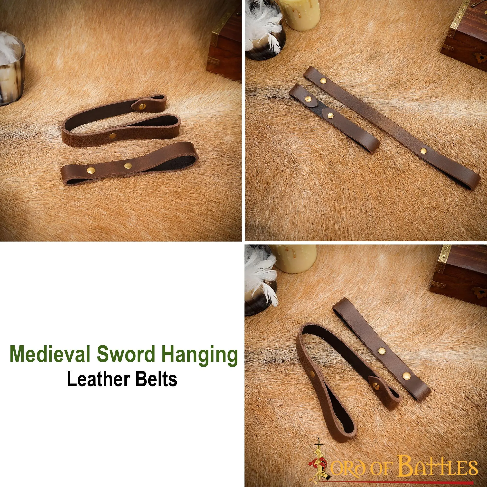 Medieval Sword Hanging Belts Handcrafted From Genuine Leather - Image 5