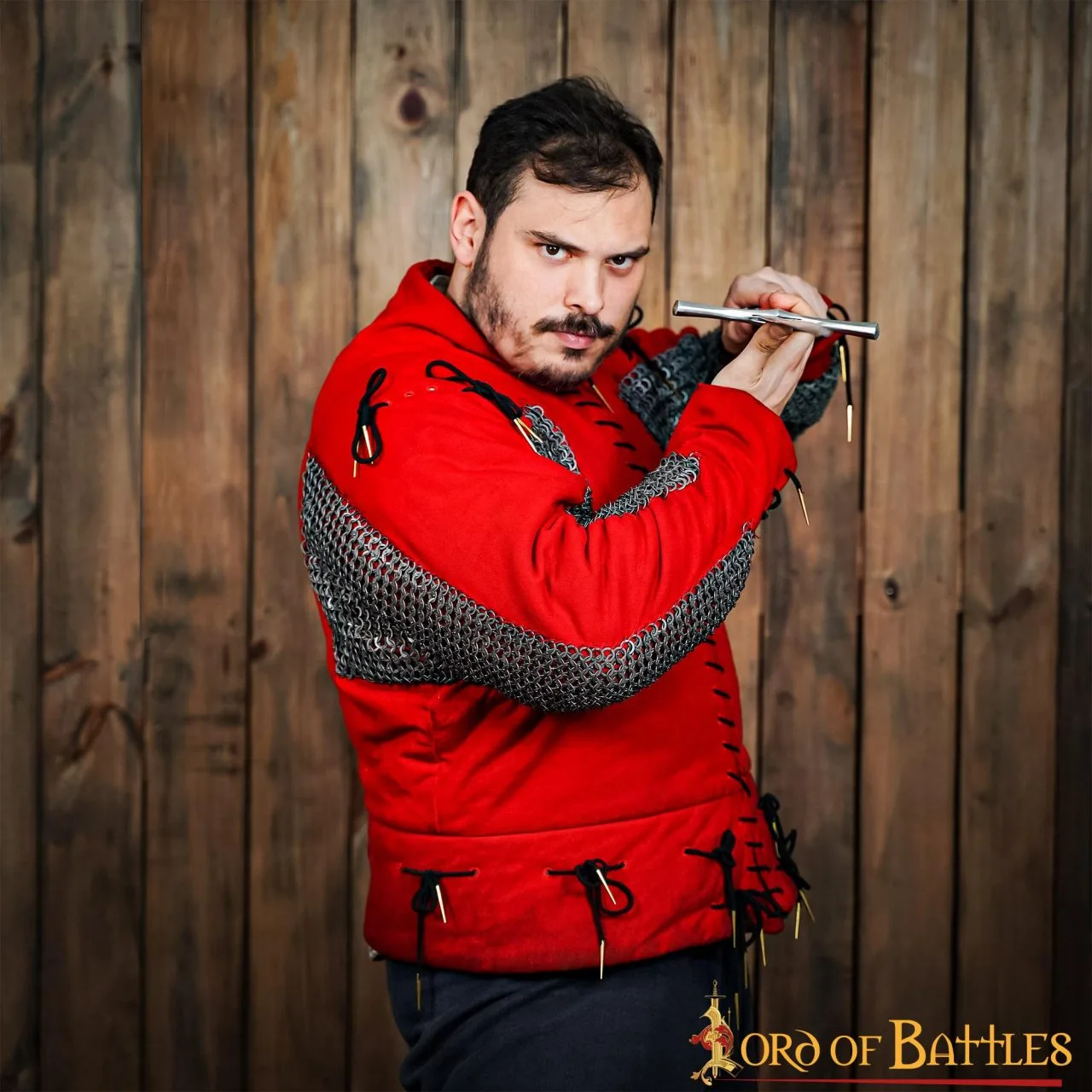 Flat Ring Chainmail Paired Voiders, Riveted And Alternating, ID 9 Mm, Natural - Image 3