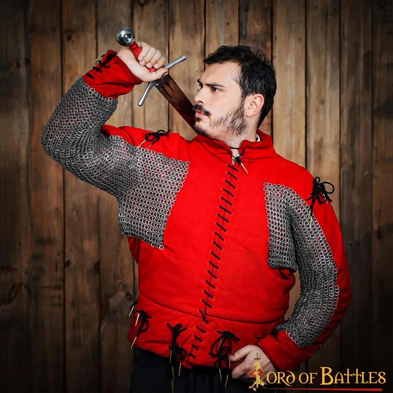 Flat Ring Chainmail Paired Voiders, Riveted And Alternating, ID 9 Mm, Natural - Image 4