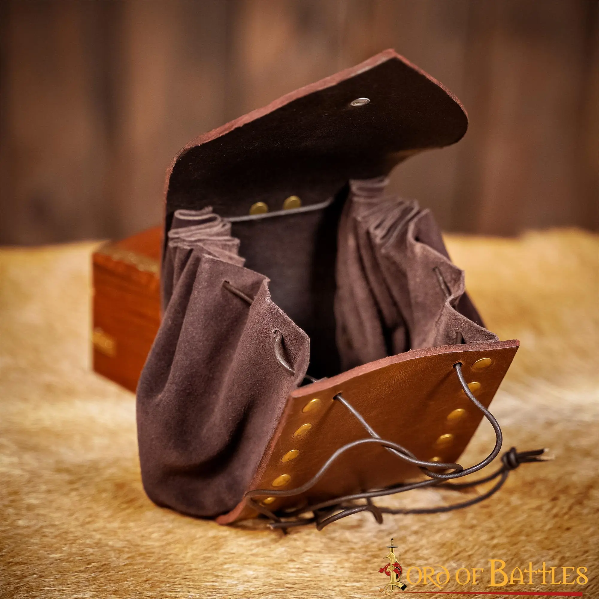 Out On An Odyssey Medieval Belt Pouch With Antique Brass Details - Image 6