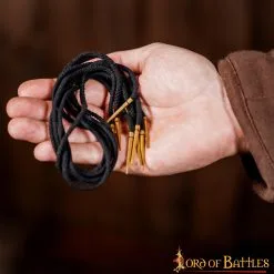 Pure Brass Aiglets With Black Cotton Strings