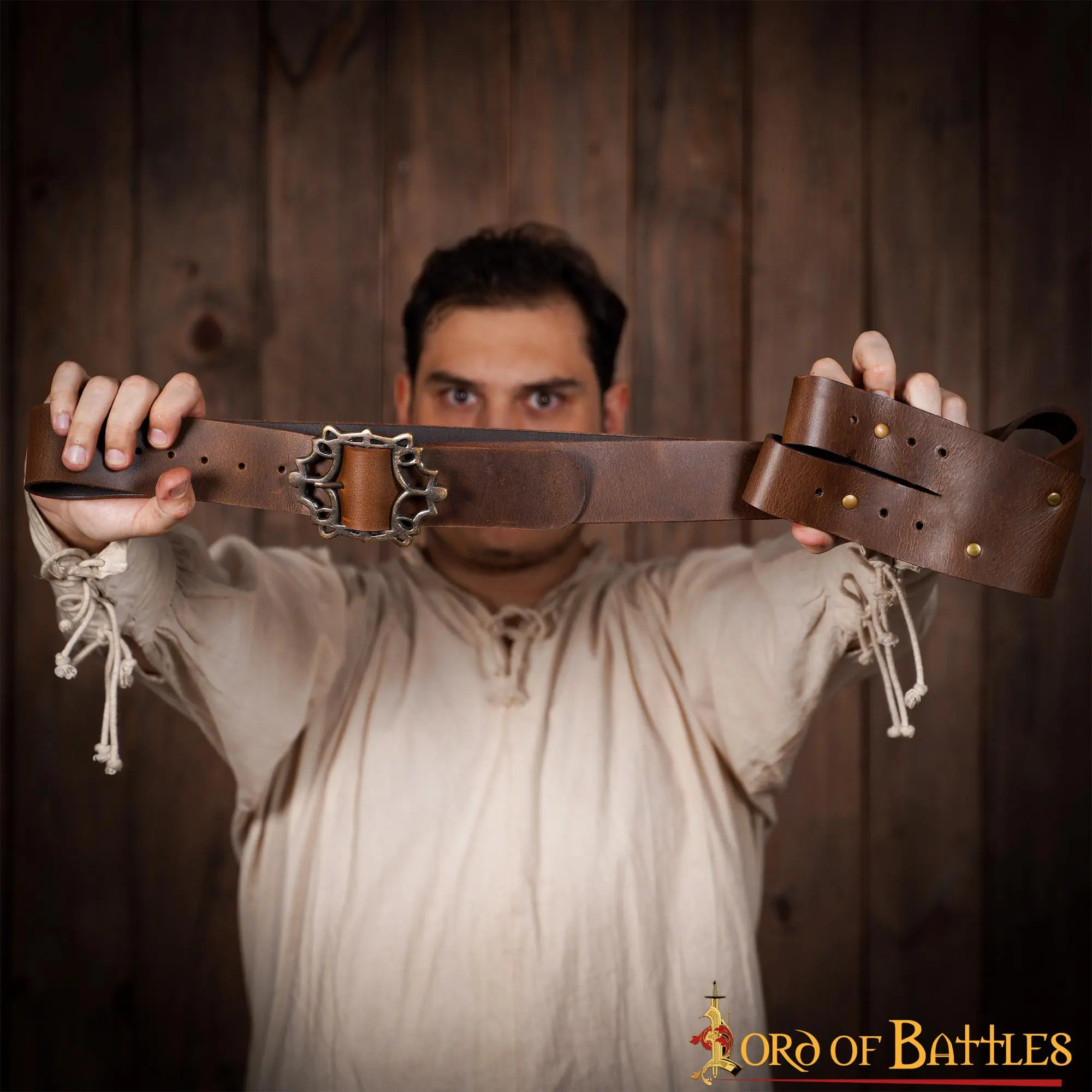 Pirate’s Leather Baldric Sword Hanging Belt For LARP And Cosplay
