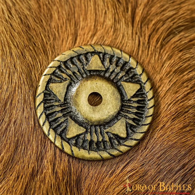 Antique Brass Pentacle Adornments Set Of 5 Ideal Leather And Clothing Accessory - Image 6