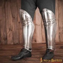 Classic Medieval Fantasy Knightly Greaves 18 Gauge