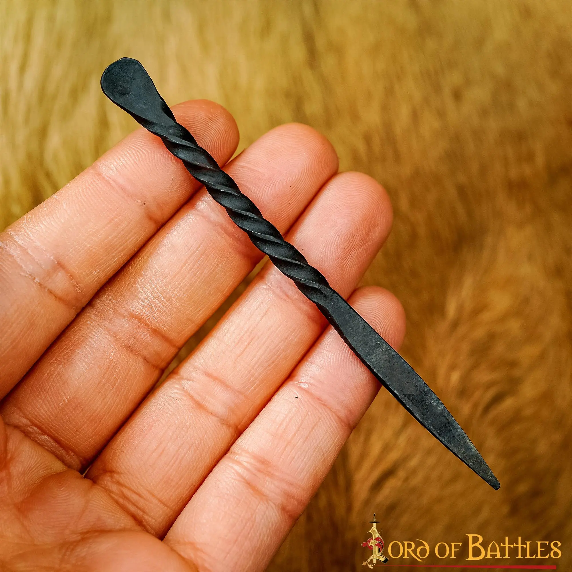 Medieval Hand Forged Iron Ear Scoop Historically Inspired Accessory - Image 6