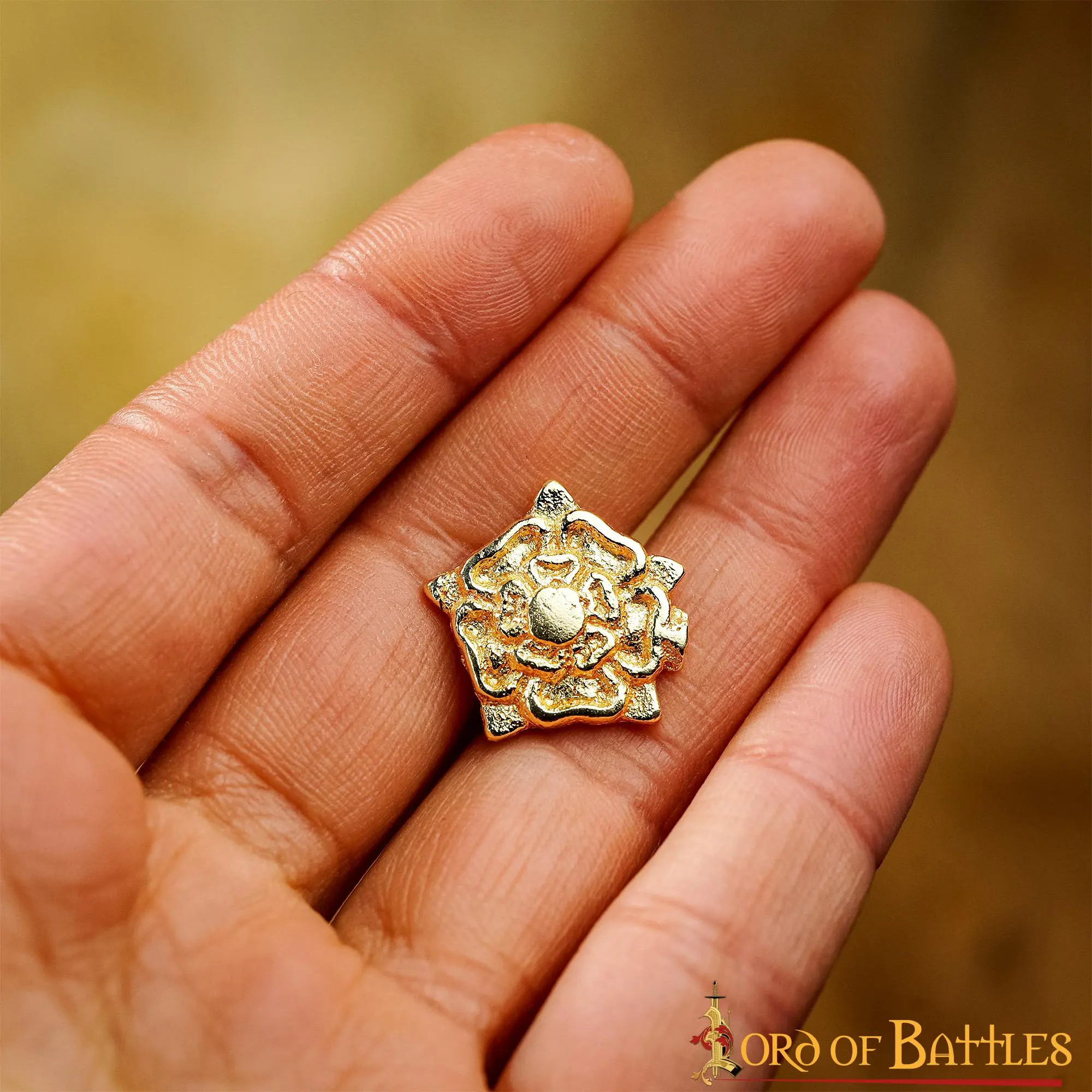 Tudor Rose Pure Brass Belt Mounts Set Of 5 - Image 5