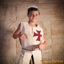 Medieval Templar Cotton Surcoat Tabard For Juniors