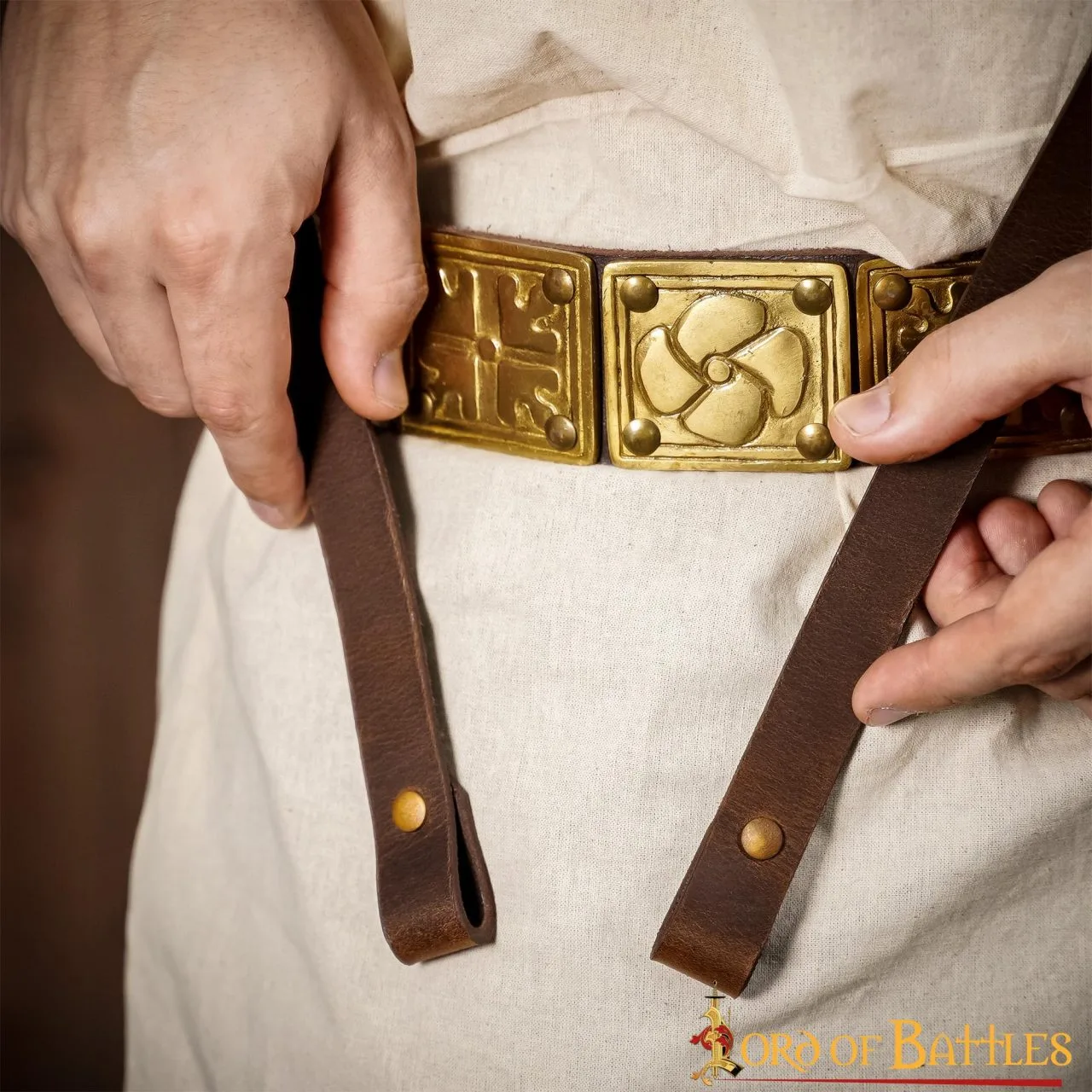 Roman Sword Hanging Genuine Leather Belt - Image 6
