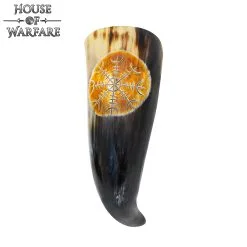 The Helm Of Awe Genuine Drinking Horn