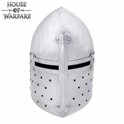 Crusader Knight Sugar Loaf Helmet 16 Gauge