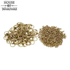 Loose Chainmail Rings, Solid Brass Round Rings With Round Rivets, 8mm 17gauge