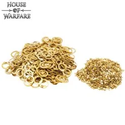 Loose Chainmail Rings, Solid Brass Flat Rings With Wedge Rivets, 8mm 18gauge