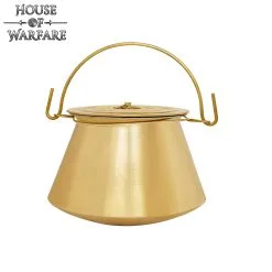 Medieval Cooking Pot / Kettle Solid Brass Camping Accessory