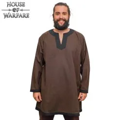 Classic Medieval Cotton Tunic Brown