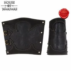Arcane Black Genuine Leather Bracers