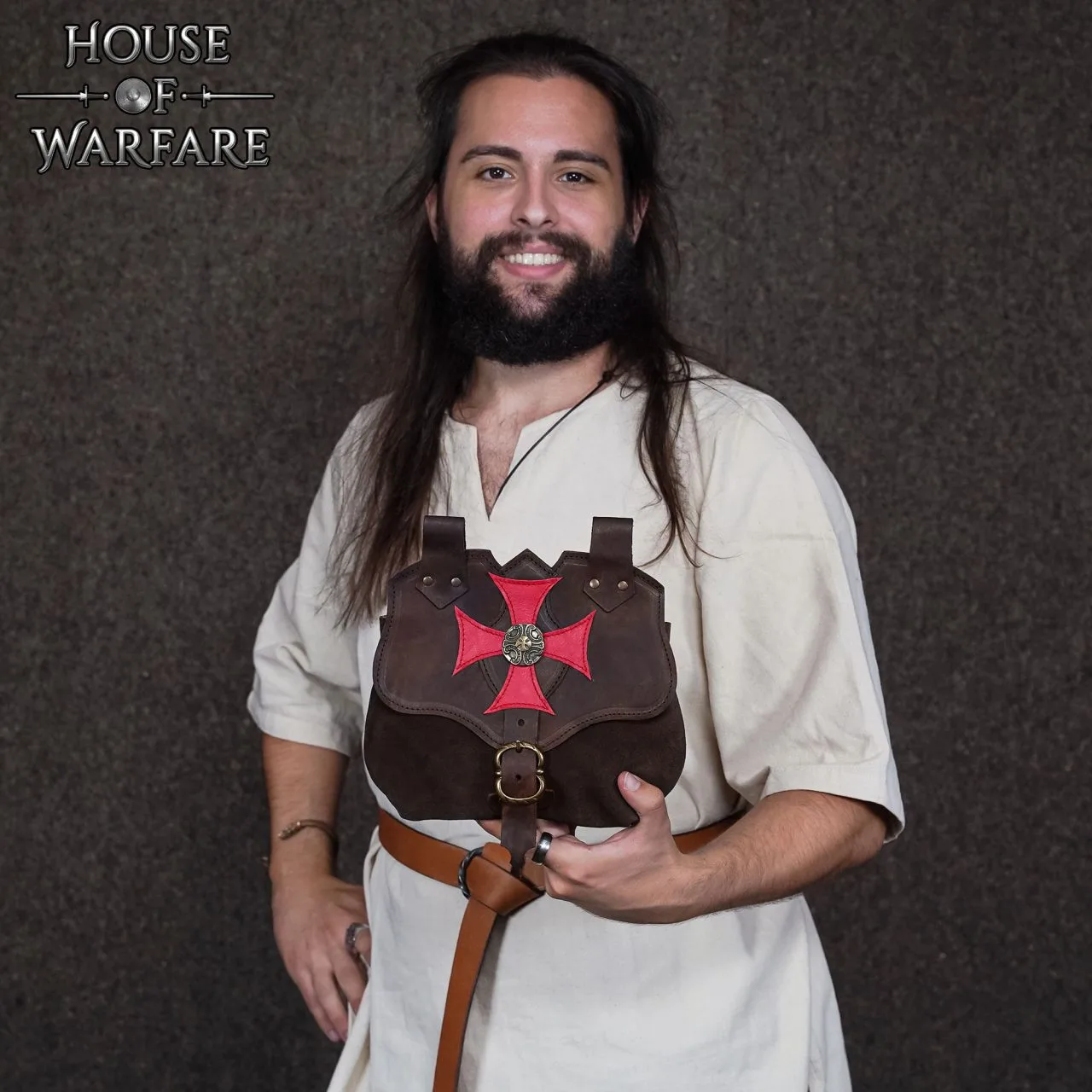 Handcrafted Genuine Leather Crusader Belt Bag - Image 5