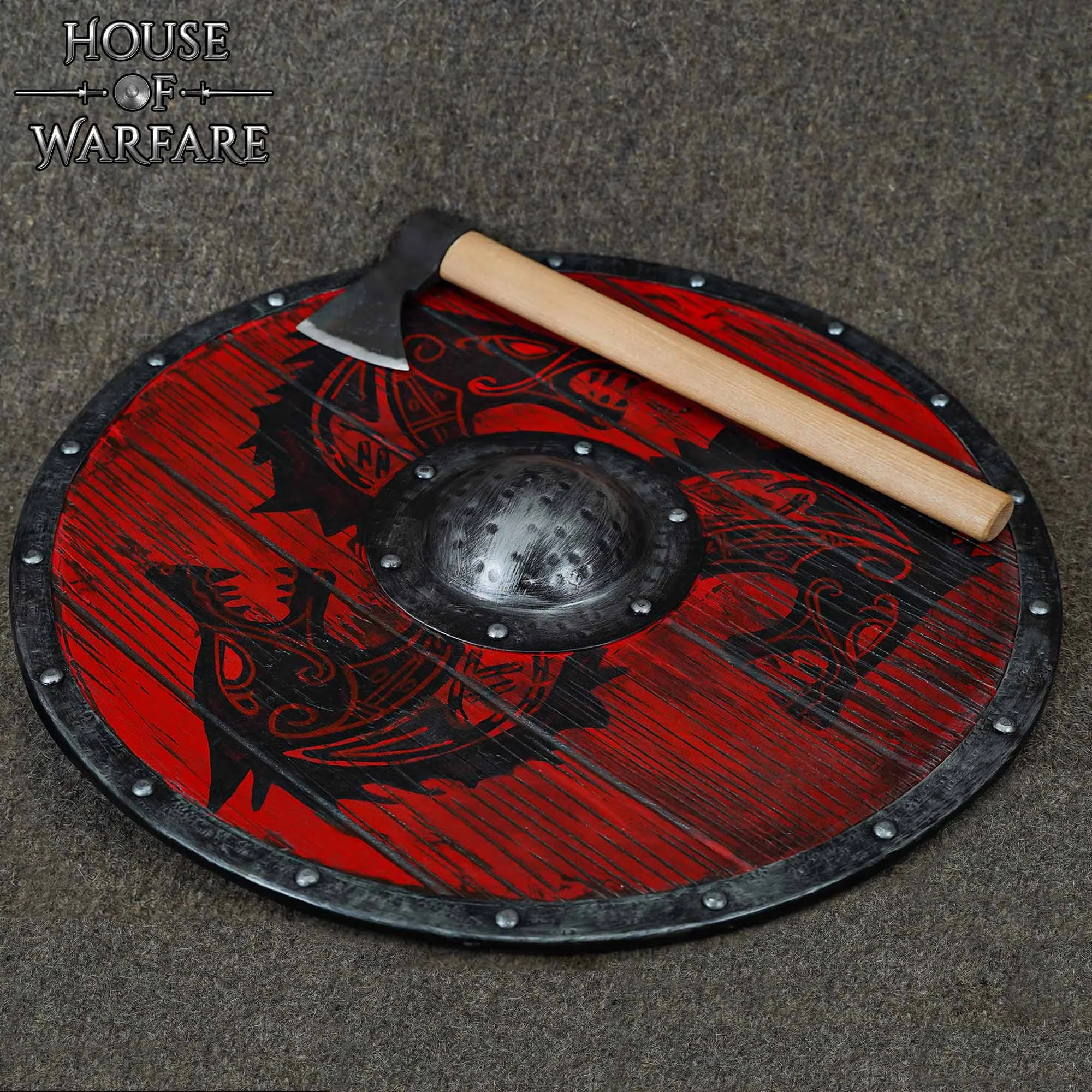 Fenrir Handcrafted Wooden Shield With 16gauge Umbo - Image 2