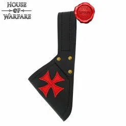 Crusader Knight Fantasy Leather Sword Frog