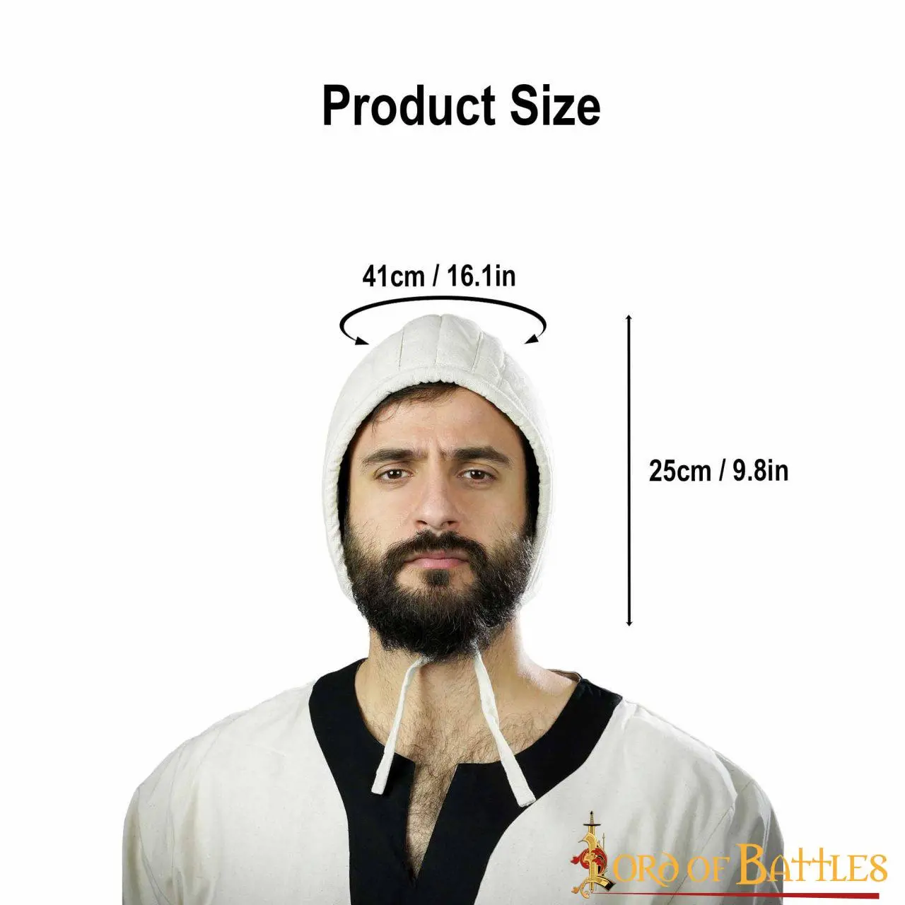 Medieval Quilted Padded Arming Cap Handmade Canvas Cotton - Image 3