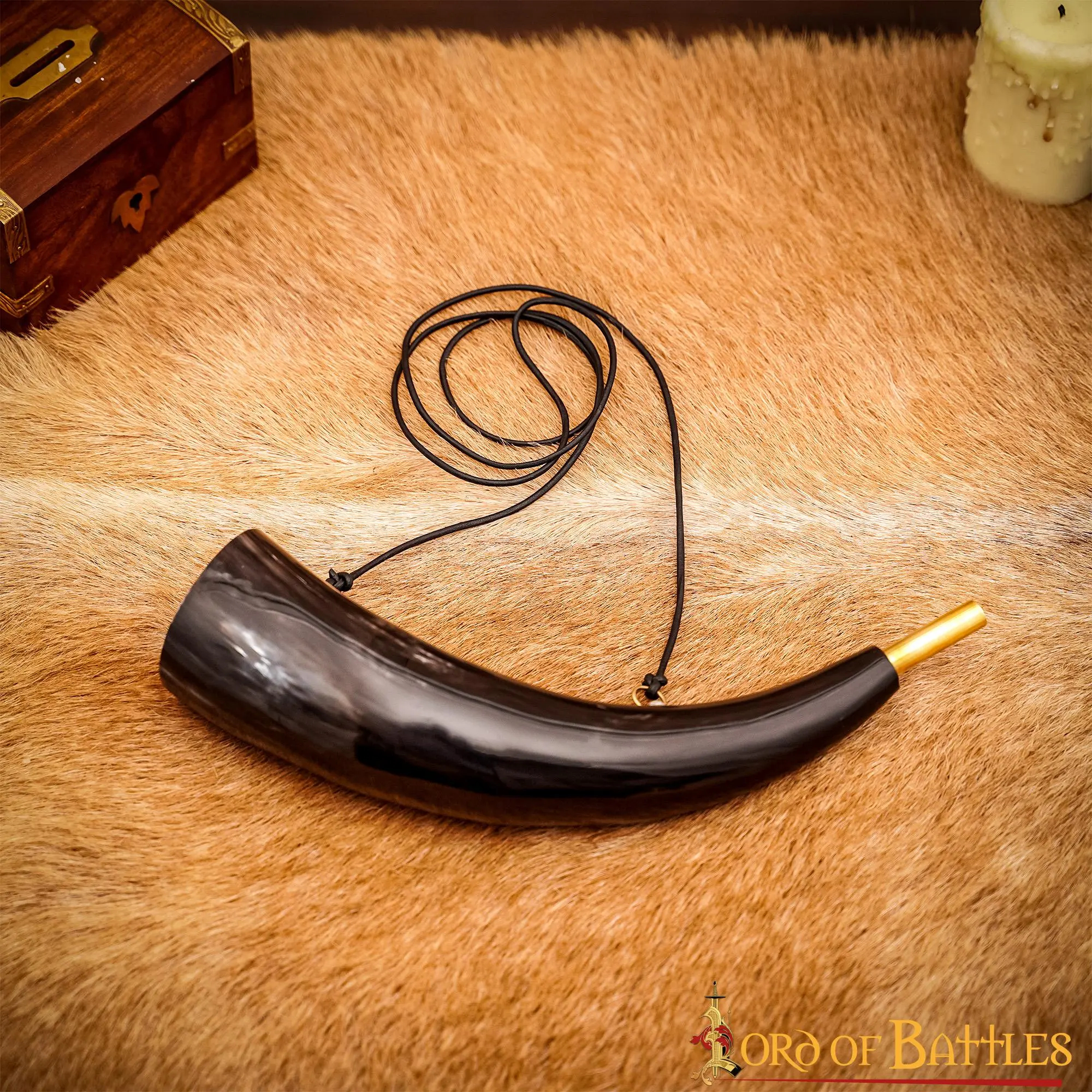 Medieval Viking Fully Functional Bigul Handcrafted Genuine Ox Horn - Image 6