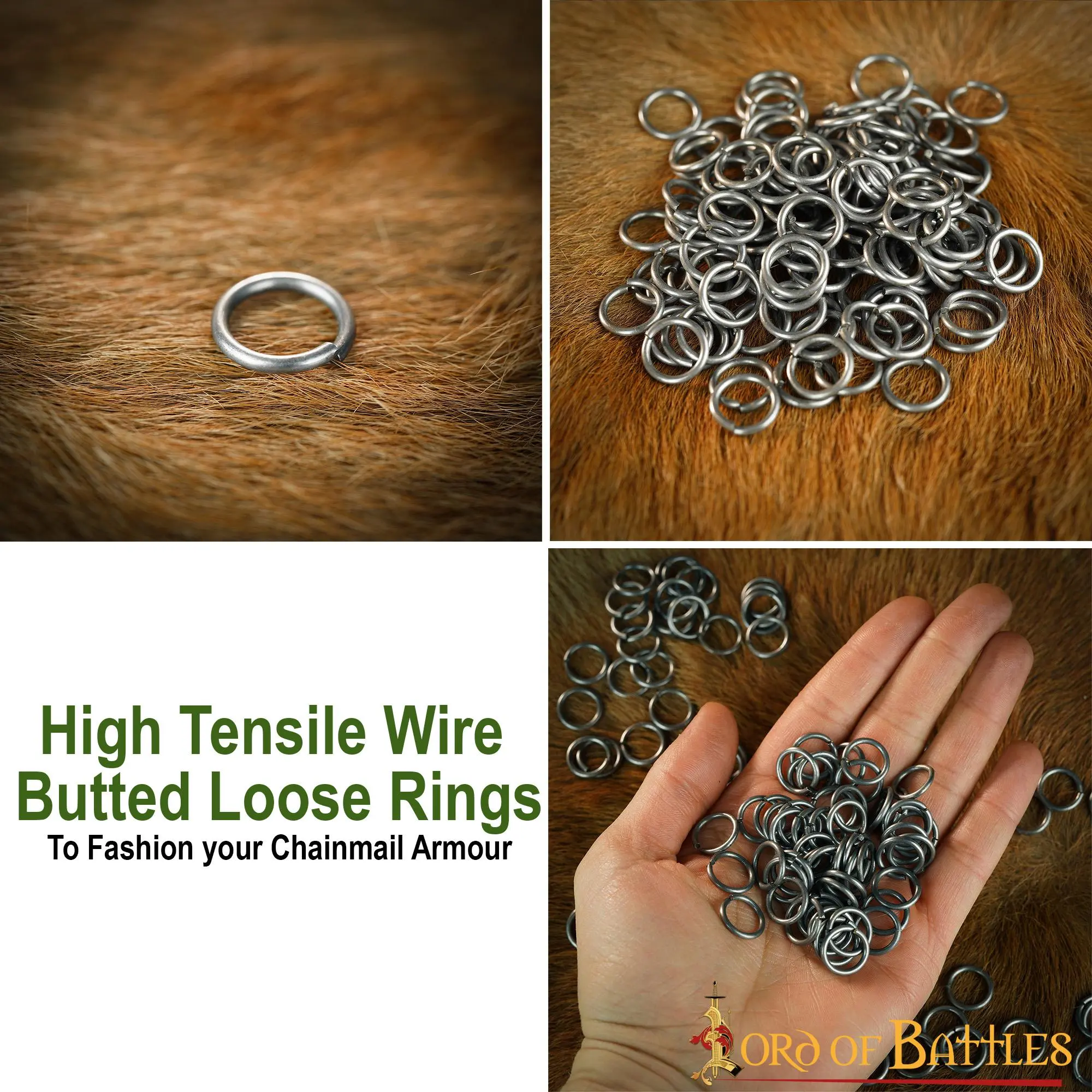 Loose Tough High Tensile Wire Butted Round Rings For Chainmail Armor - Image 4