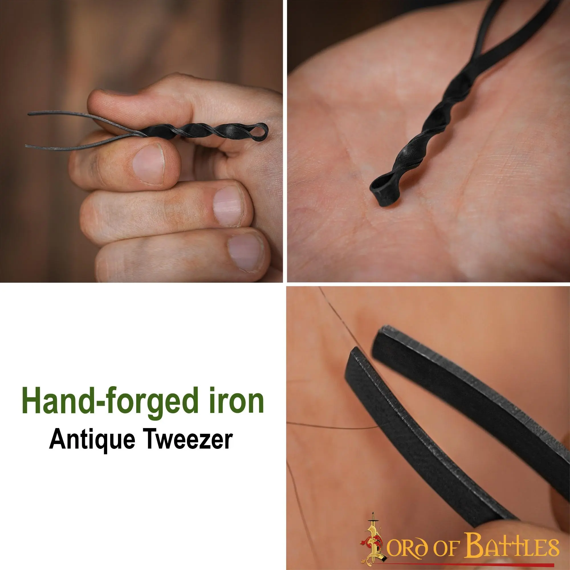 Hand Forged Iron Tweezer Antique Functional Accessory - Image 4